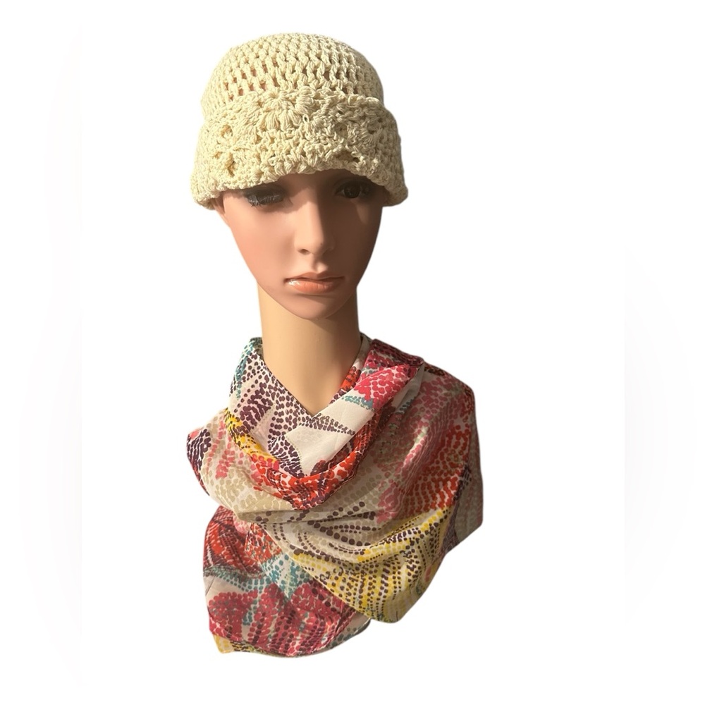 Chic Creme Colored Crochet Hat